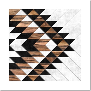 Urban Tribal Pattern No.9 - Aztec - Concrete and Wood Posters and Art